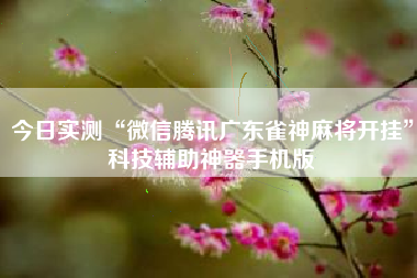 今日实测“微信腾讯广东雀神麻将开挂”科技辅助神器手机版