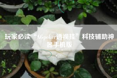 玩家必读“AGpoker透视挂”科技辅助神器手机版