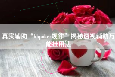 真实辅助“hhpoker规律	”揭秘透视辅助万能挂用法