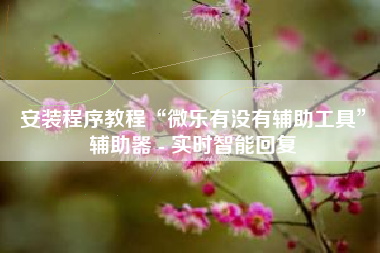 安装程序教程“微乐有没有辅助工具	”辅助器 - 实时智能回复