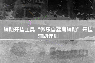 辅助开挂工具“微乐自建房辅助”开挂辅助详细