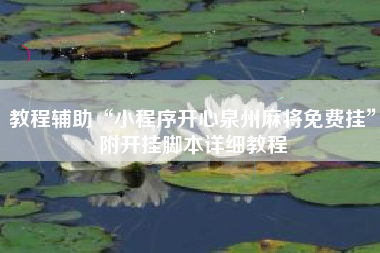 教程辅助“小程序开心泉州麻将免费挂”附开挂脚本详细教程