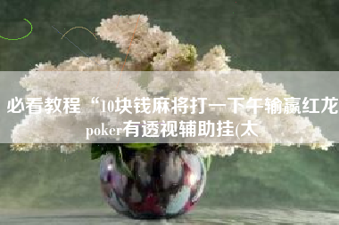 必看教程“10块钱麻将打一下午输赢红龙poker有透视辅助挂(太