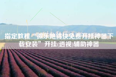 指定教程“微乐跑得快免费开挂神器下载安装”开挂(透视)辅助神器