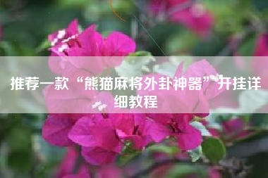 推荐一款“熊猫麻将外卦神器	”开挂详细教程