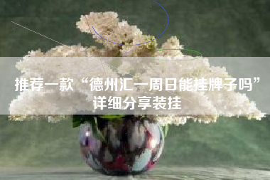 推荐一款“德州汇一周日能挂牌子吗	”详细分享装挂