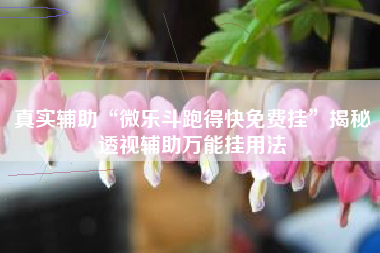 真实辅助“微乐斗跑得快免费挂	”揭秘透视辅助万能挂用法