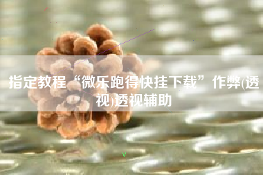 指定教程“微乐跑得快挂下载”作弊(透视)透视辅助