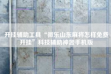 开挂辅助工具“微乐山东麻将怎样免费开挂	”科技辅助神器手机版