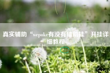 真实辅助“wepoke有没有辅助挂	”开挂详细教程