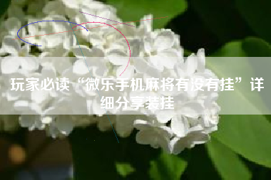 玩家必读“微乐手机麻将有没有挂”详细分享装挂