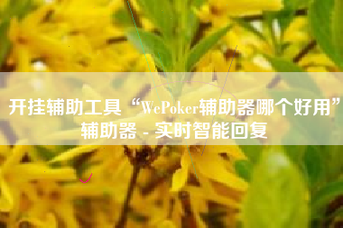开挂辅助工具“WePoker辅助器哪个好用”辅助器 - 实时智能回复