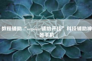教程辅助“wepoker辅助开挂”科技辅助神器手机