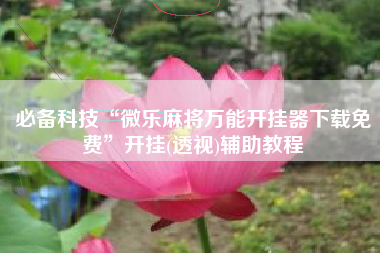 必备科技“微乐麻将万能开挂器下载免费”开挂(透视)辅助教程