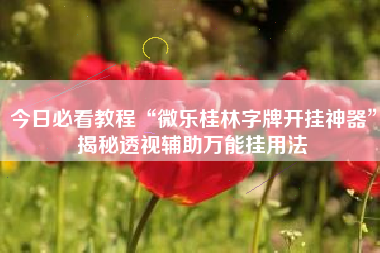 今日必看教程“微乐桂林字牌开挂神器”揭秘透视辅助万能挂用法