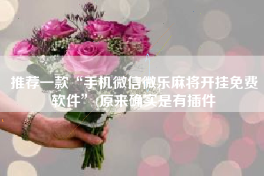 推荐一款“手机微信微乐麻将开挂免费软件”(原来确实是有插件