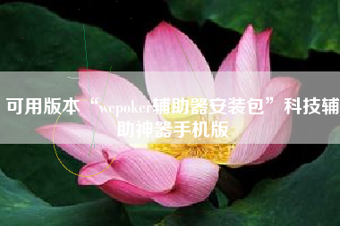 可用版本“wepoker辅助器安装包	”科技辅助神器手机版