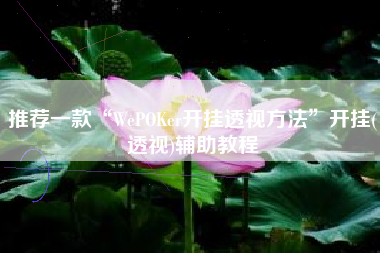 推荐一款“WePOKer开挂透视方法	”开挂(透视)辅助教程
