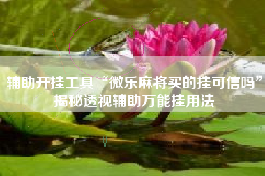 辅助开挂工具“微乐麻将买的挂可信吗”揭秘透视辅助万能挂用法