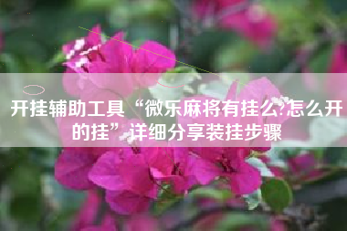 开挂辅助工具“微乐麻将有挂么?怎么开的挂	”详细分享装挂步骤