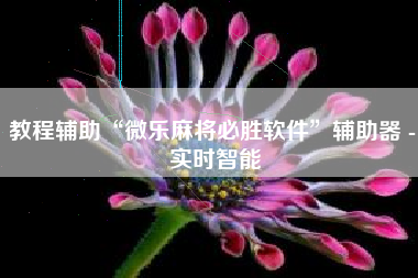 教程辅助“微乐麻将必胜软件”辅助器 - 实时智能