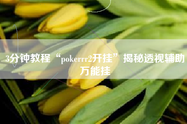 3分钟教程“pokerrr2开挂”揭秘透视辅助万能挂