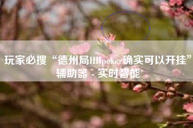 玩家必搜“德州局HHpoker确实可以开挂	”辅助器 - 实时智能