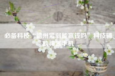 必备科技“德州紧弱能赢钱吗”科技辅助神器手机