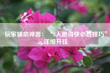 玩家辅助神器：“3人跑得快必胜技巧”详细开挂