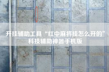 开挂辅助工具“红中麻将挂怎么开的”科技辅助神器手机版