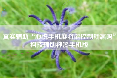 真实辅助“心悦手机麻将能控制输赢吗	”科技辅助神器手机版