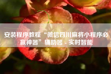 安装程序教程“微信四川麻将小程序必赢神器”辅助器 - 实时智能