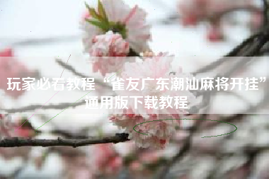 玩家必看教程“雀友广东潮汕麻将开挂	”通用版下载教程