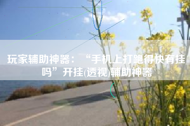 玩家辅助神器：“手机上打跑得快有挂吗”开挂(透视)辅助神器