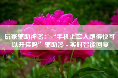 玩家辅助神器：“手机上二人跑得快可以开挂吗”辅助器 - 实时智能回复
