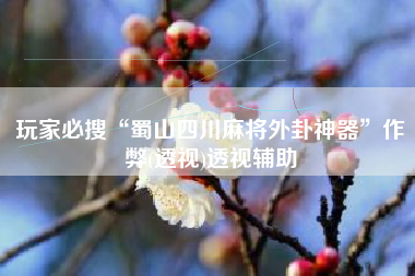 玩家必搜“蜀山四川麻将外卦神器”作弊(透视)透视辅助