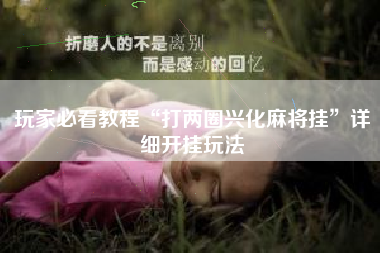 玩家必看教程“打两圈兴化麻将挂	”详细开挂玩法