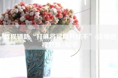 教程辅助“打麻将可以开挂不”(详细透视教程)-知乎