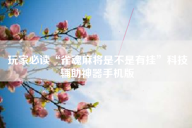 玩家必读“雀魂麻将是不是有挂”科技辅助神器手机版