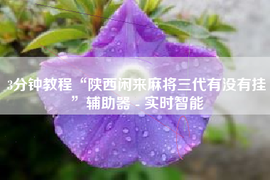 3分钟教程“陕西闲来麻将三代有没有挂”辅助器 - 实时智能