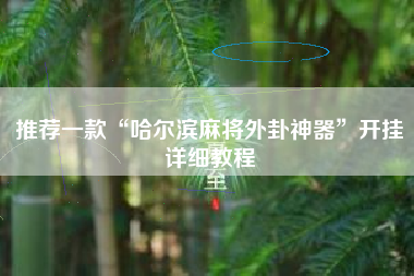 推荐一款“哈尔滨麻将外卦神器”开挂详细教程
