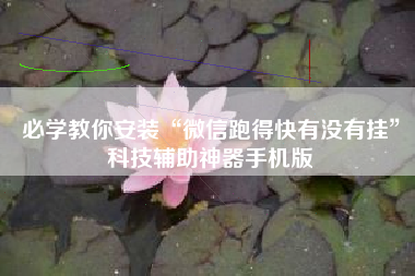 必学教你安装“微信跑得快有没有挂	”科技辅助神器手机版