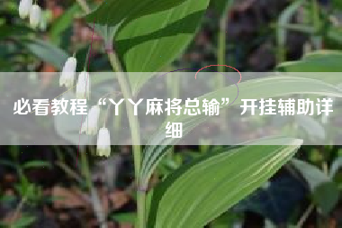 必看教程“丫丫麻将总输”开挂辅助详细