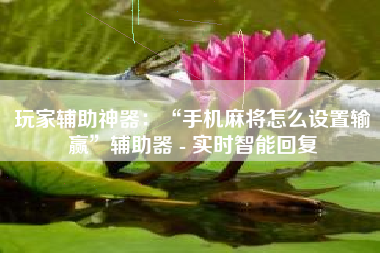 玩家辅助神器：“手机麻将怎么设置输赢”辅助器 - 实时智能回复