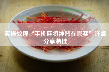 实操教程“手机麻将神器在哪买”详细分享装挂