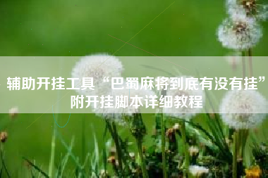 辅助开挂工具“巴蜀麻将到底有没有挂”附开挂脚本详细教程 辅助开挂工具“巴蜀麻将到底有没有挂”附开挂脚本详细教程