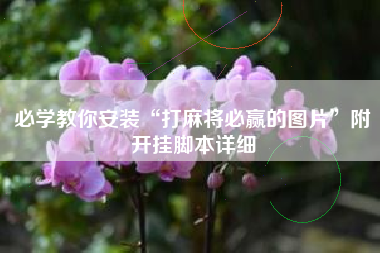 必学教你安装“打麻将必赢的图片”附开挂脚本详细